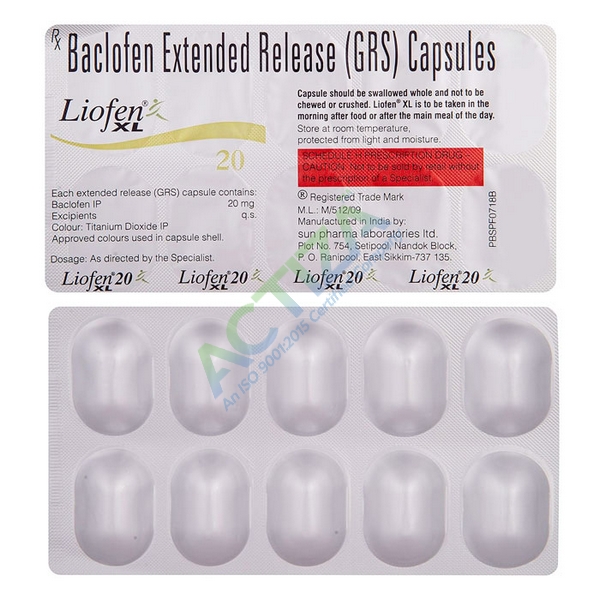 Liofen XL 20 Mg Capsule 