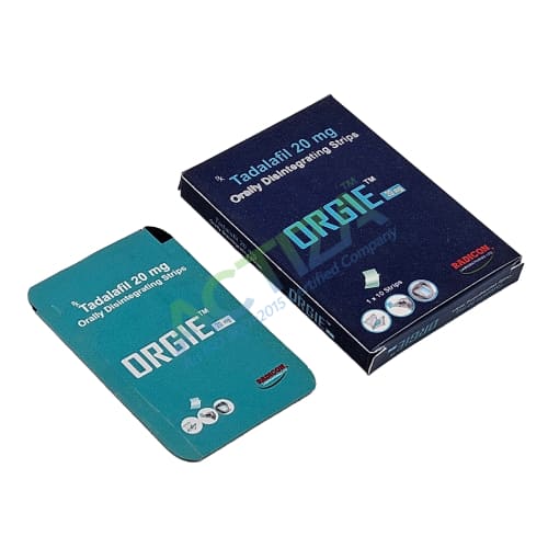 Tadalafil 20mg Orally Disintegrating Strips (Orgie)