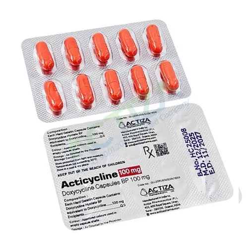 acticycline 100 mg capsule (doxycycline)