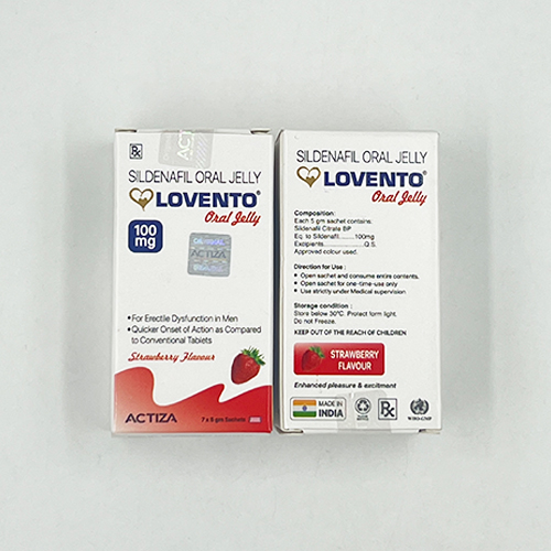 Lovento Oral Jelly Strawberry Flavour (Sildenafil Citrate)
