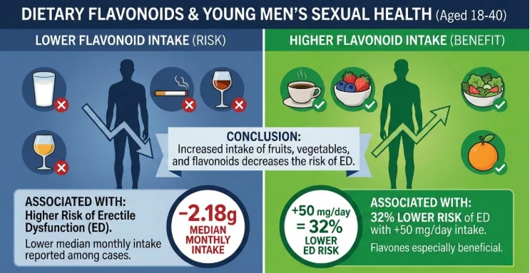 dietary flavonoids and youngmens sexual health (aged 18-40)