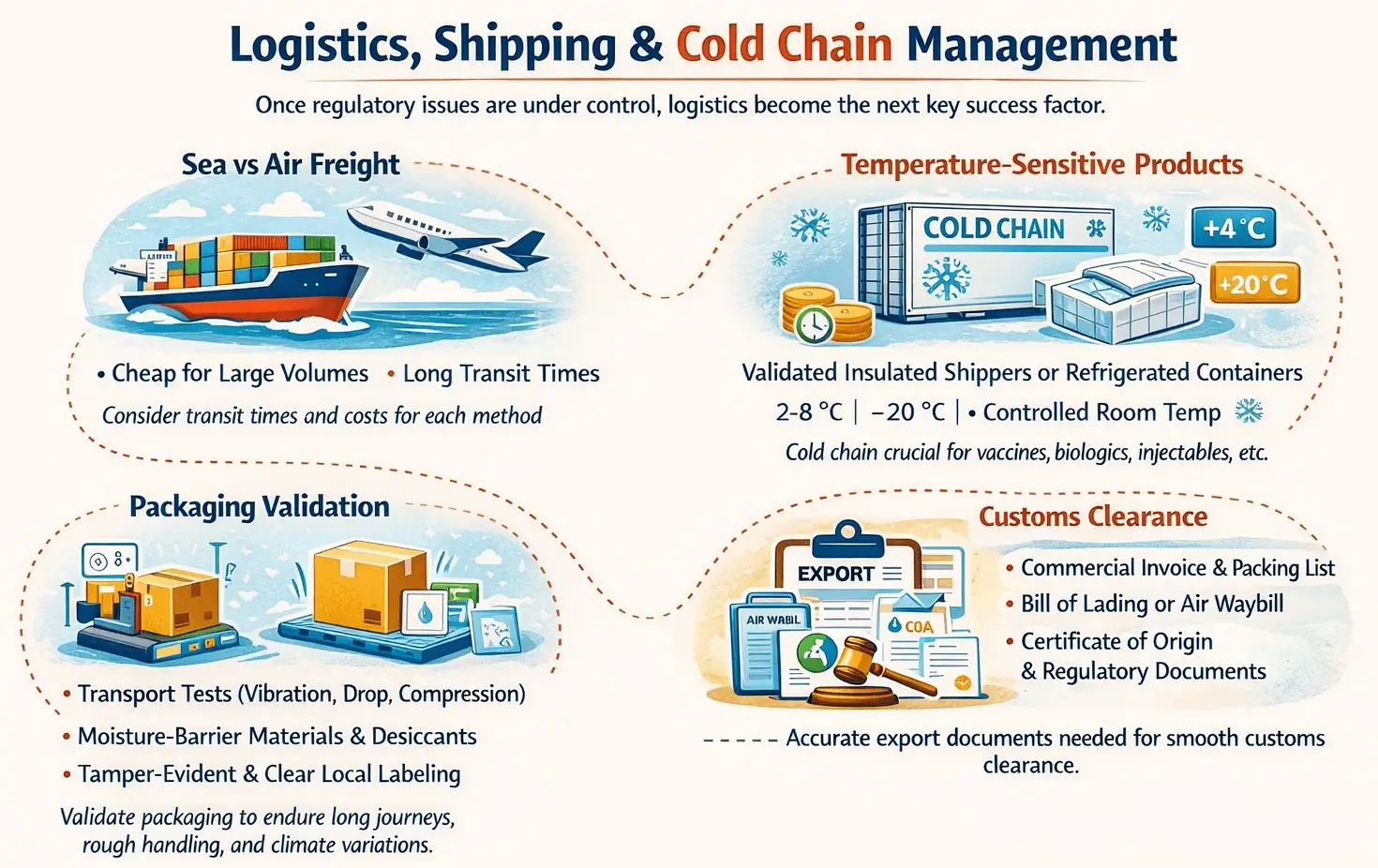 logistics, shipping & cold chain management