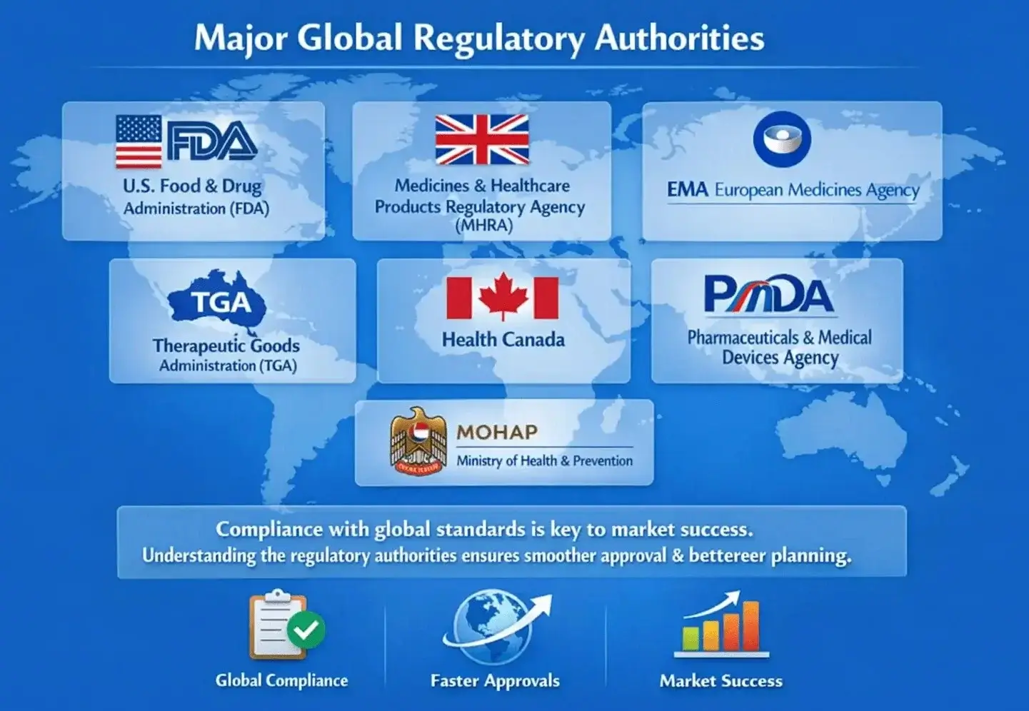 major global regulatory authorities