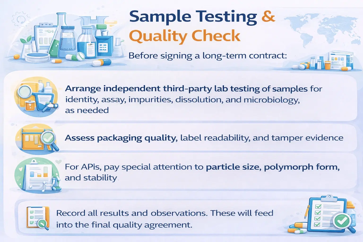 sample testing & quality check