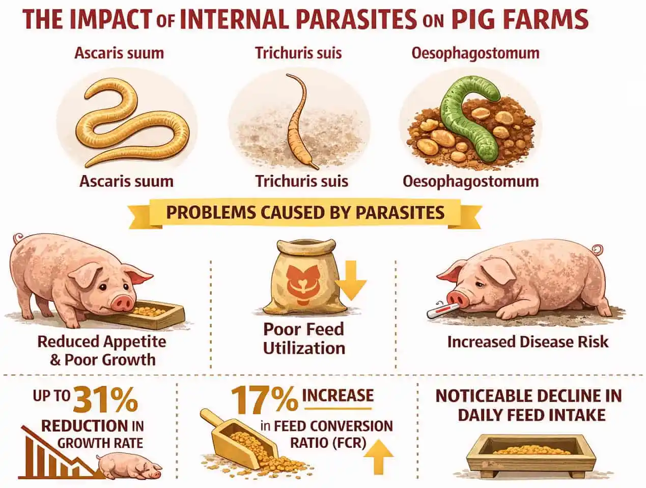 the impact of internal parasites on pig farms