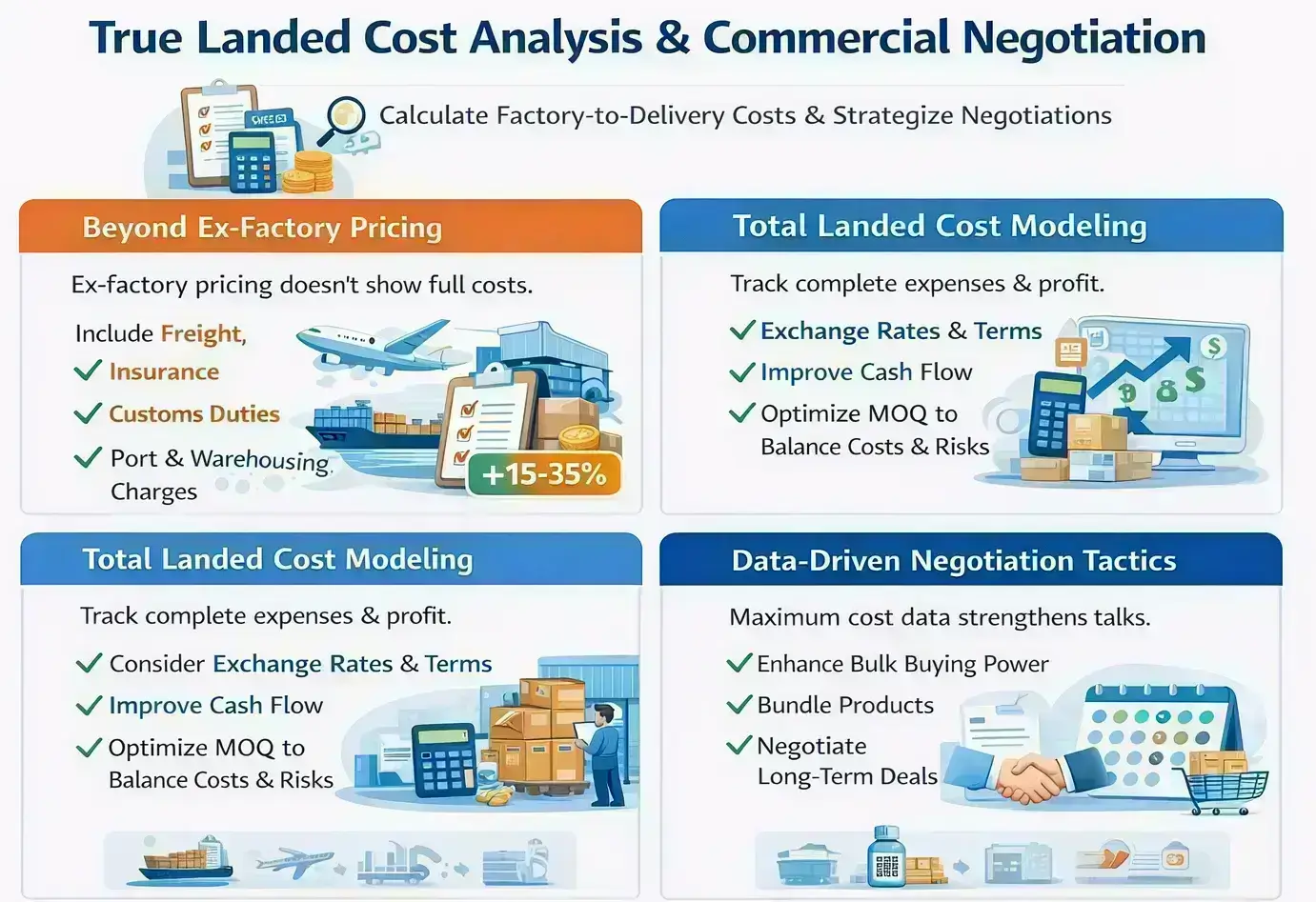 Step 5 - true landed cost analysis and commercial negotiation
