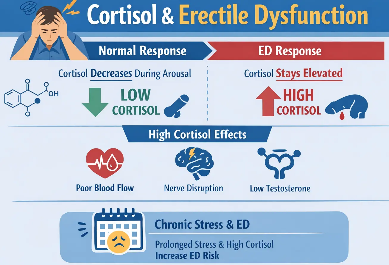 clinical evidence what research shows about cortisol and ed